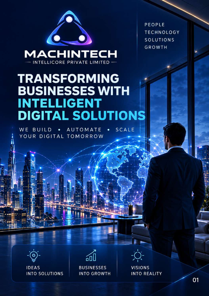 Machintech Intellicore brochure: Transforming businesses with intelligent digital solutions